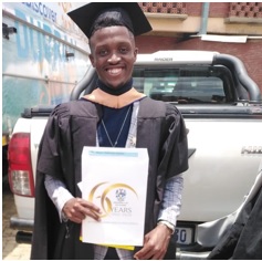 Graduation photograph indicating my qualification description 